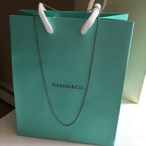 Tiffany & Co necklace and gift bag.